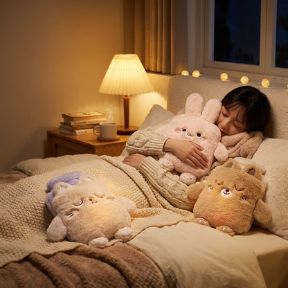 SnuggleBud - Twój Ciepły Przyjaciel Miękki Pluszak na Ból Brzucha Podczas Miesiączki i Zimne Dni🧸
